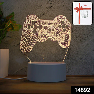 3D  Illusion LED Night Lamp with Gaming Controller Design